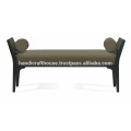 Solid wood fabric long living room bench